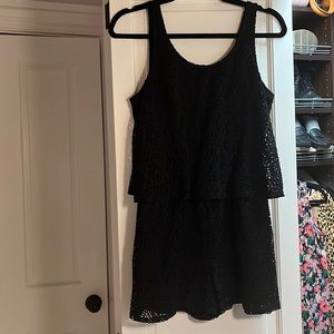 Express Black Lace Romper - SM